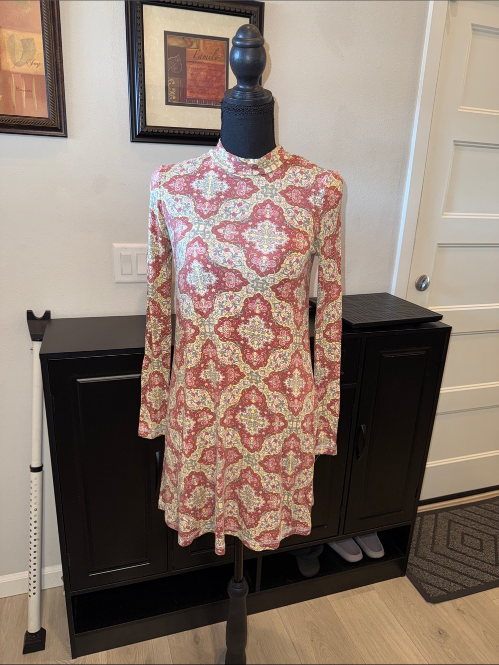 O'Neill Long-Sleeve Patterned Dress XS